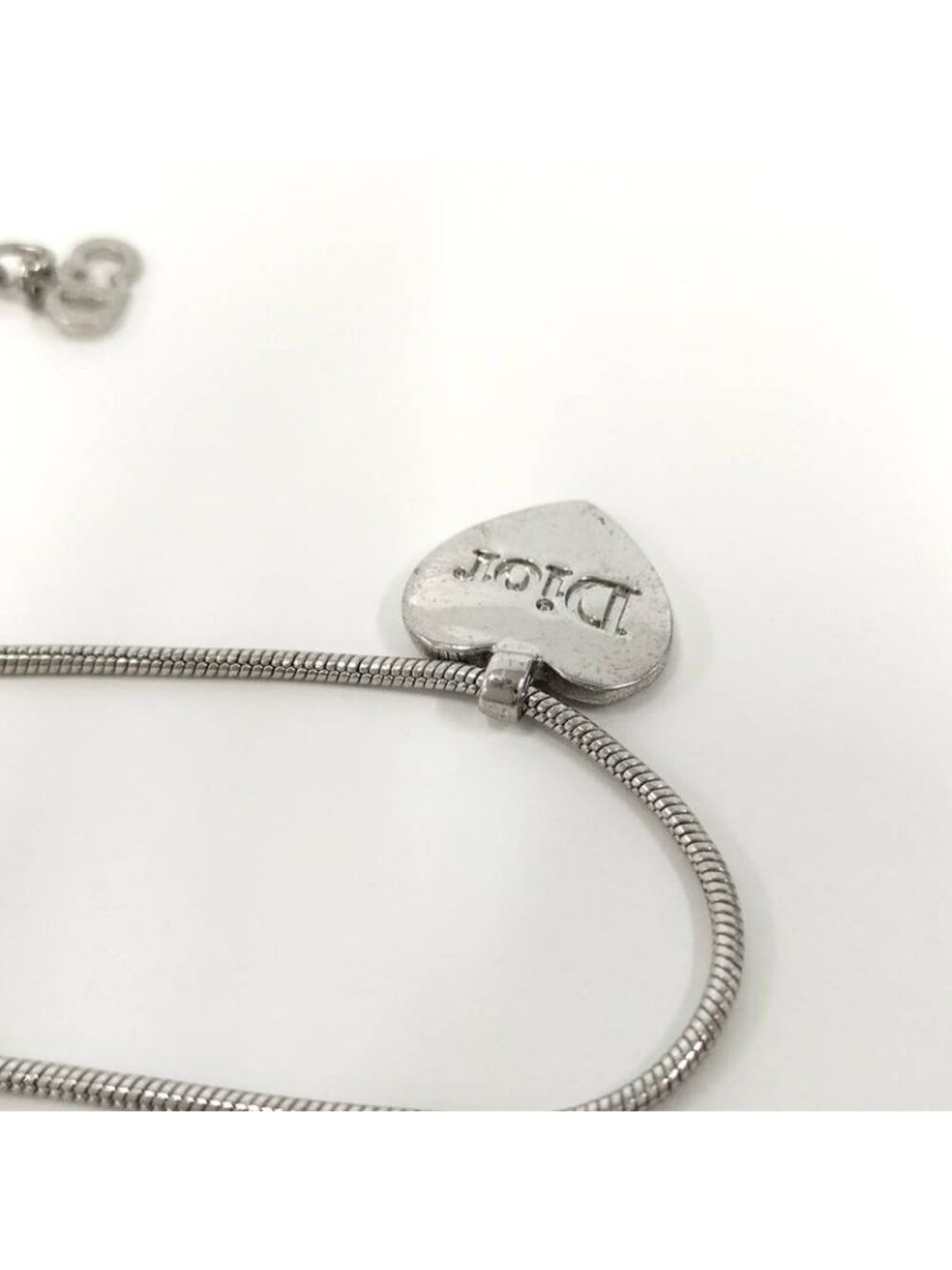 Dior Necklace Heart Silver Color Plated - Picture 4 of 6